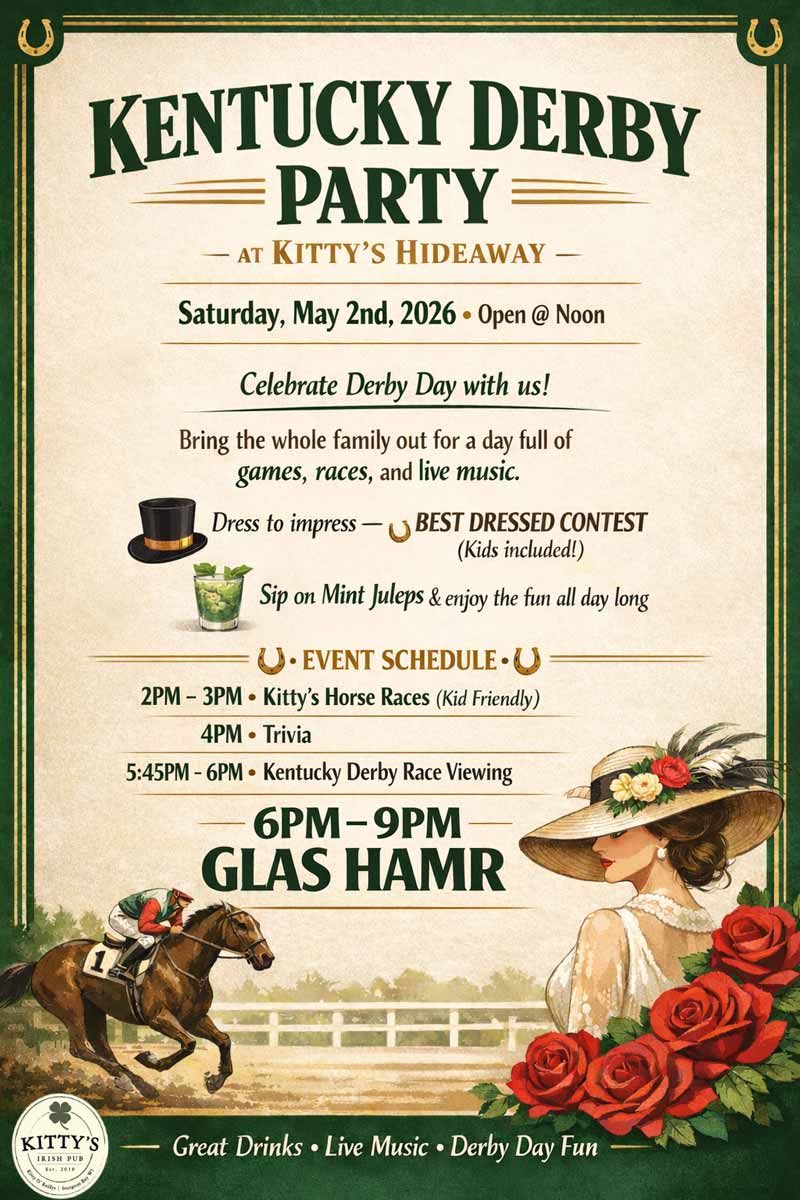 Kentucky Dervy at Kitty O'Reilys featuring Glas Hammr